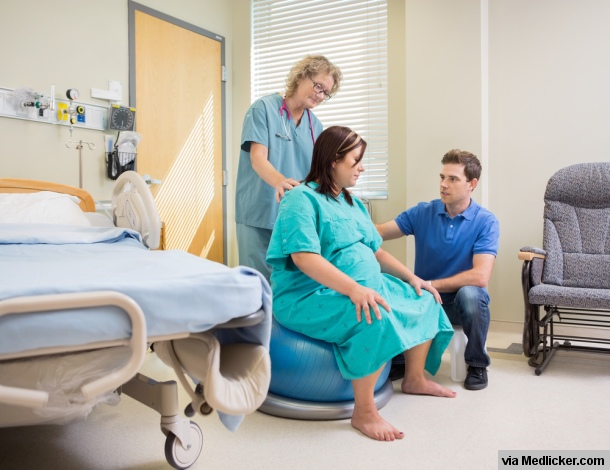 Pregnant Woman on Birth Ball