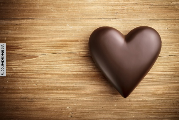 Dark chocolate heart