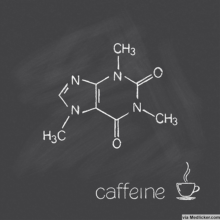 Chemical structure of caffeine