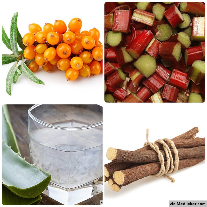 Herbal remedies for constipation - Rhubarb, Licorice, Aloe Vera, Buckthorn