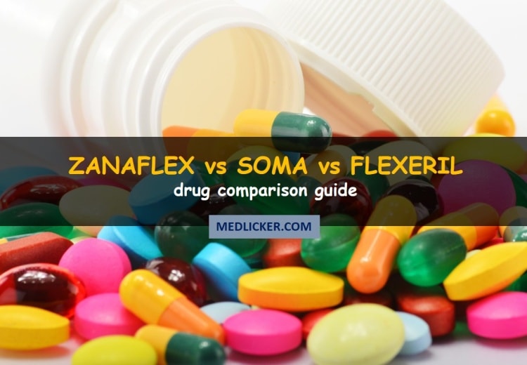 DRUG COMPARISON: Zanaflex (Tizanidine) vs Soma (Carisoprodol) vs Flexeril (Cyclobenzaprine Hcl)