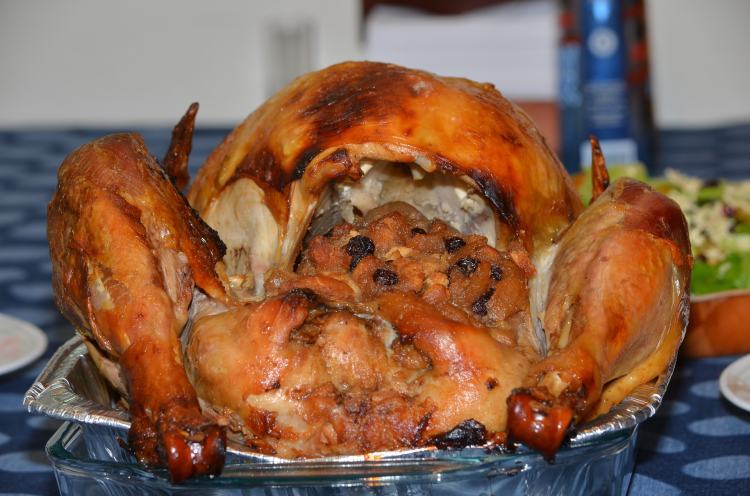 Turkey on Christmas table