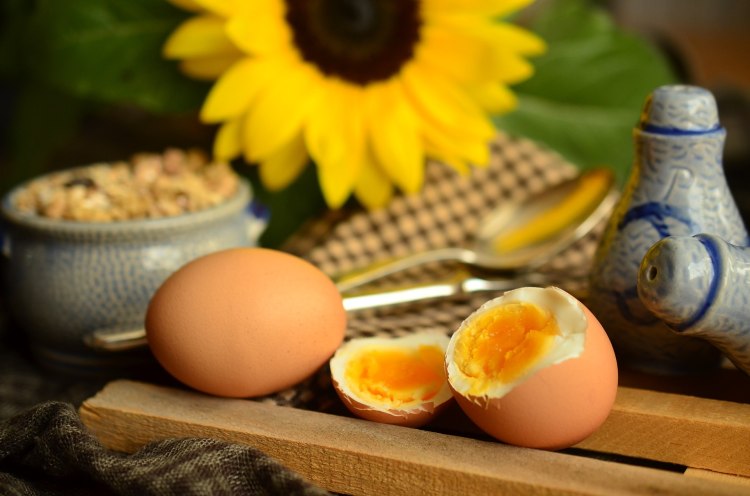 Boiled eggs on the table