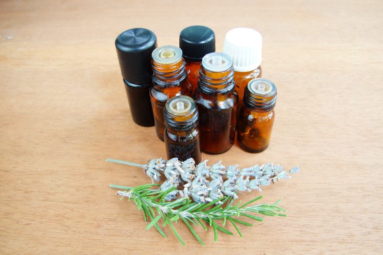 Essential oils in flasks