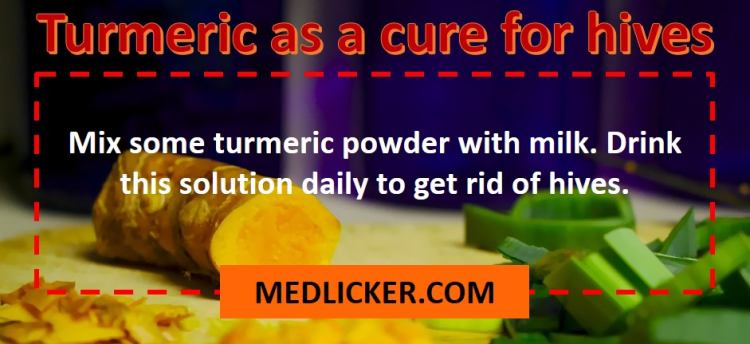 How to use turmeric for hives?