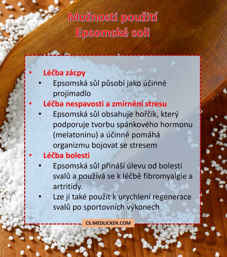 Přehled možností použití Epsomské soli