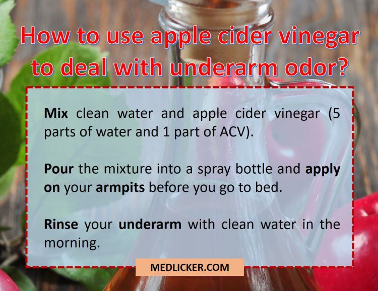 Apple cider vinegar may be an effective remedy for underarm odor