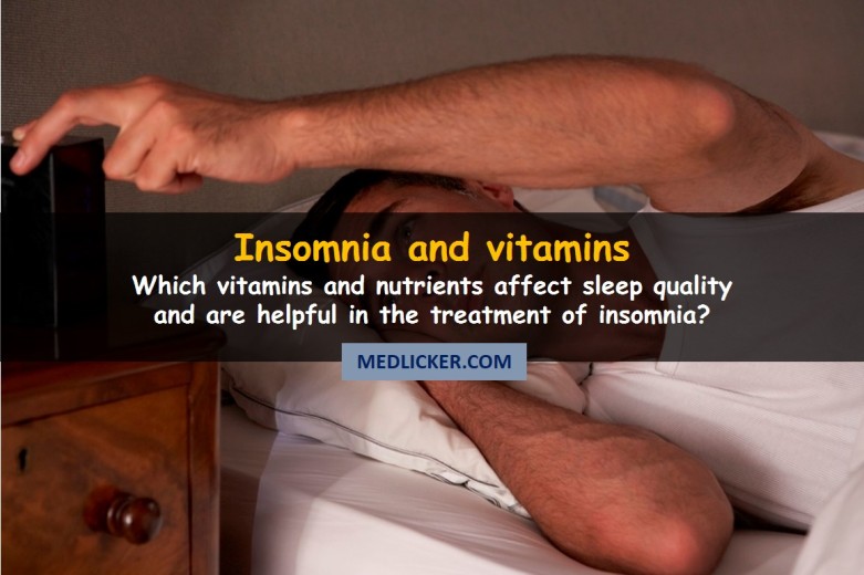Vitamins and nutrients for insomnia